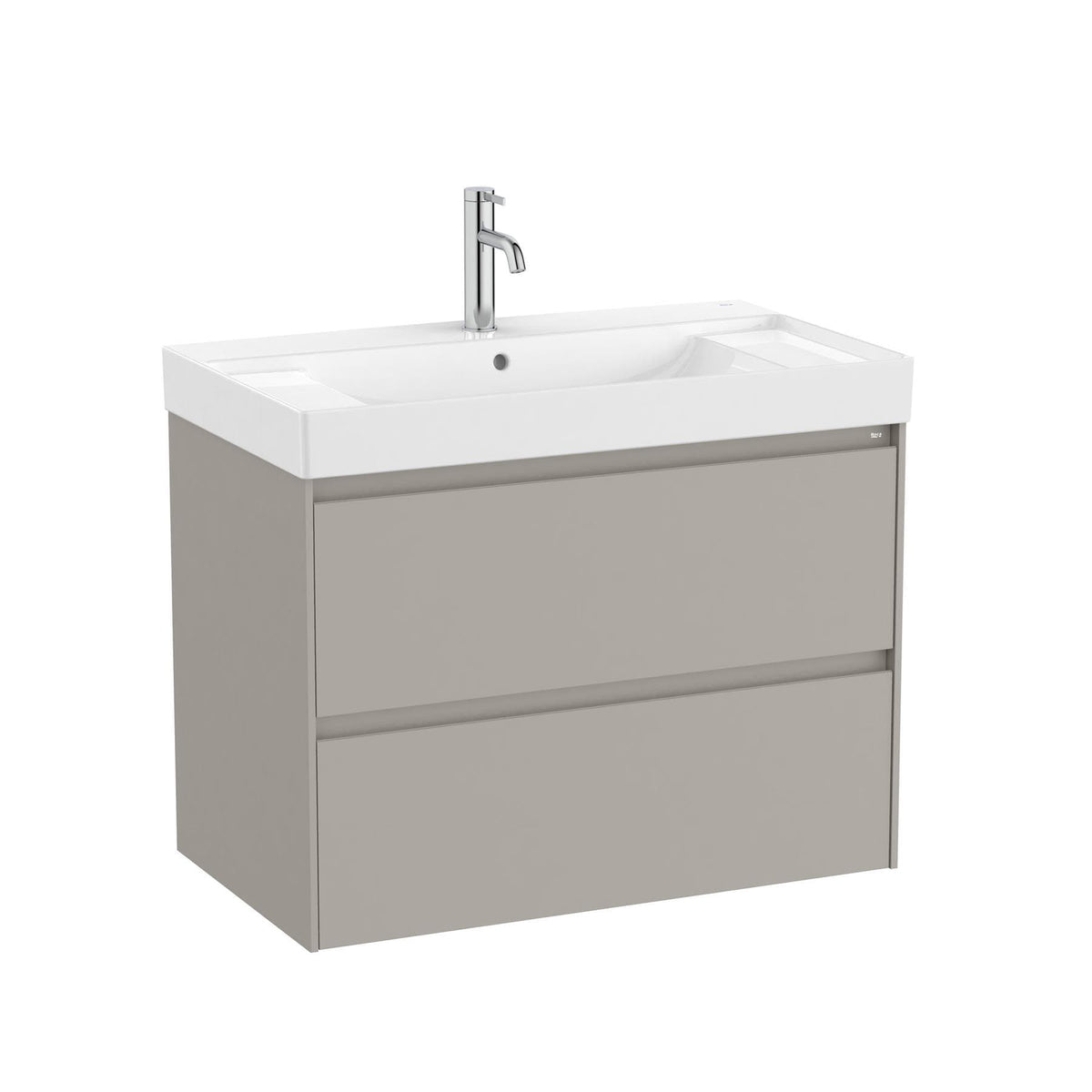 Roca Ona 800mm Wall Mounted Two Drawer Vanity Unit with Basin
