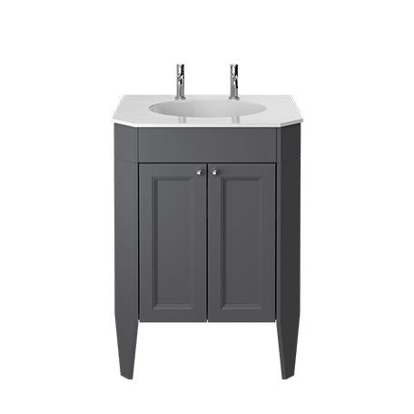 Heritage Caversham 600mm Floor Standing Granley Vanity Unit with Worktop and Undercounter Basin