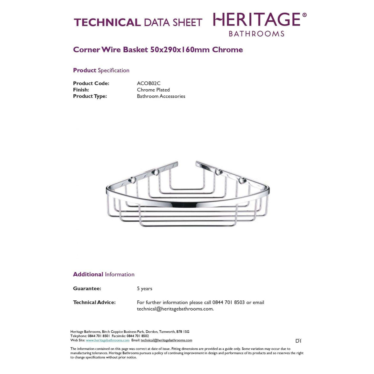Heritage Basket Heritage Corner Wire Basket