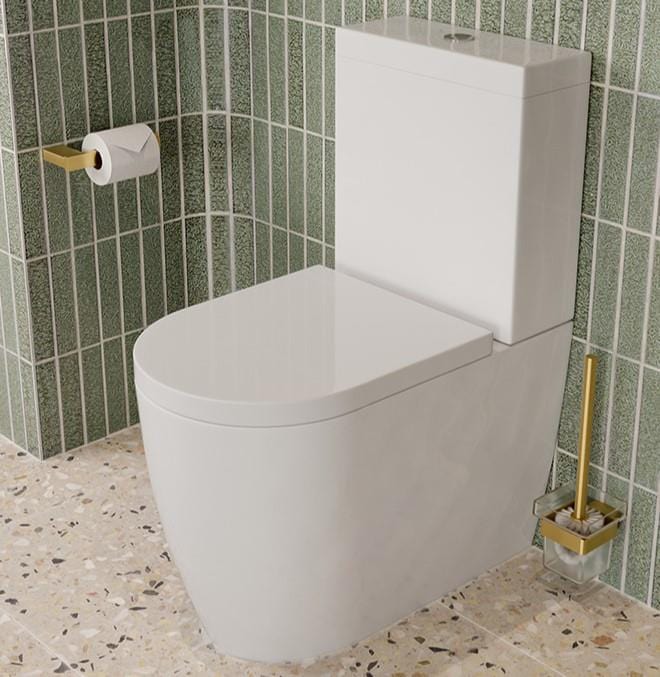 Saneux Close Coupled Toilet Saneux Uni Close Coupled Rimless Toilet with Soft Close Seat