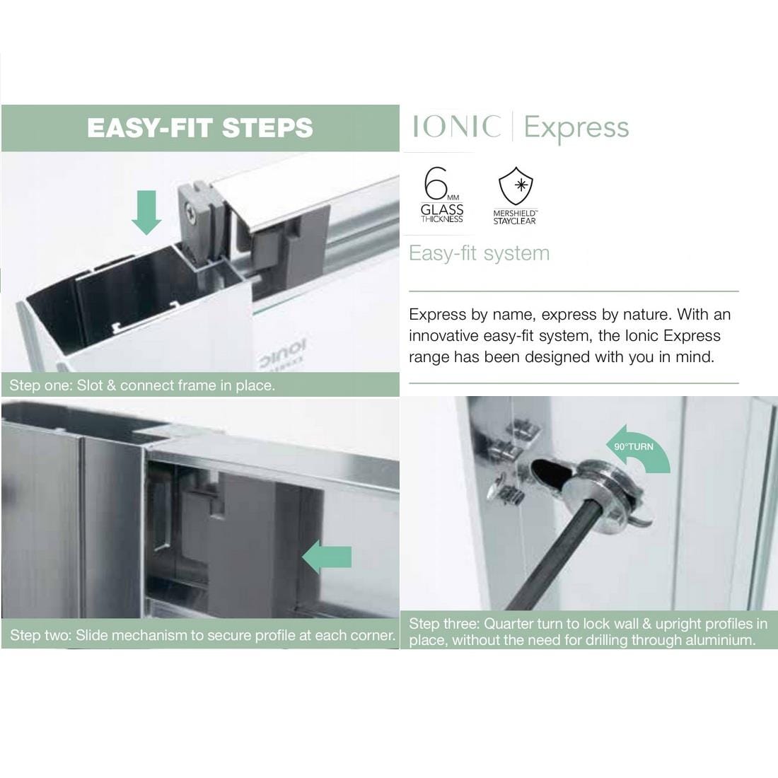 Merlyn Quadrant Shower Enclosure Merlyn Ionic Express 1 Door Quadrant Shower Enclosure - 900mm