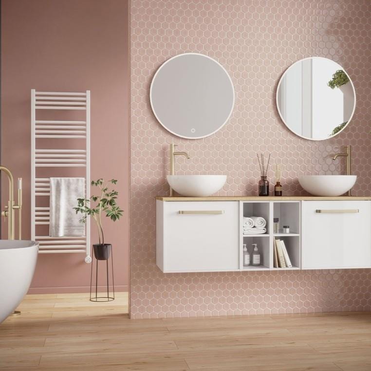 Crosswater Ladder Rail Crosswater MPRO Designer Vertical Towel Radiator in Matt White