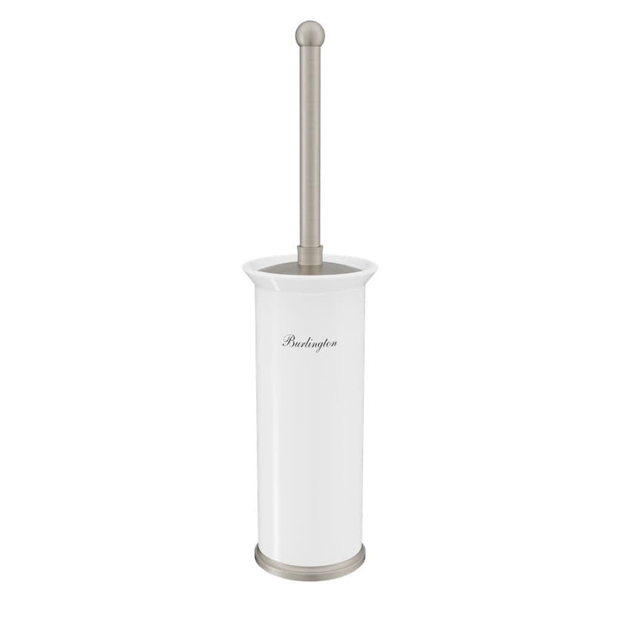 Burlington Toilet Brush Brushed Nickel Burlington Traditional Freestanding Toilet Brush Holder