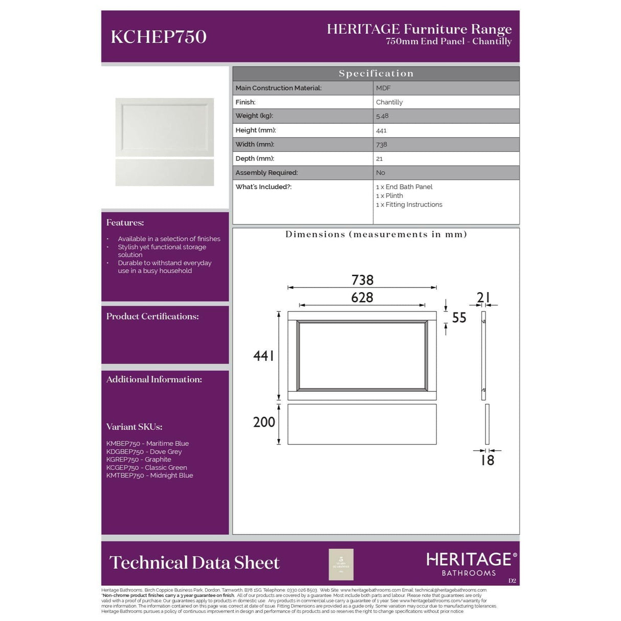 Heritage Bath Panel Heritage Bath End Panel