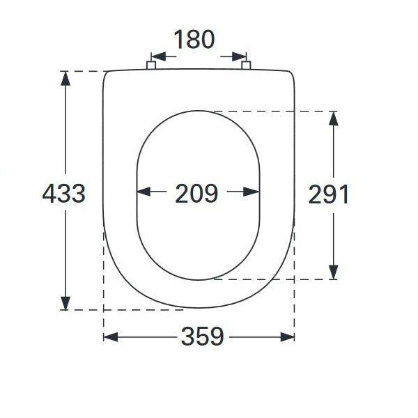Villeroy & Boch Subway 2.0 Wrapover Soft Close, Quick Release Toilet Seat in White Alpine