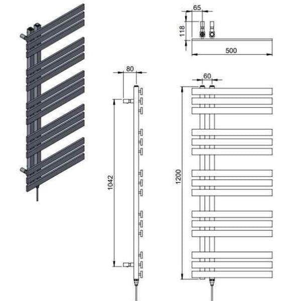 Vogue Designer Towel Radiator Vogue Aquila Designer Towel Rail in Chrome