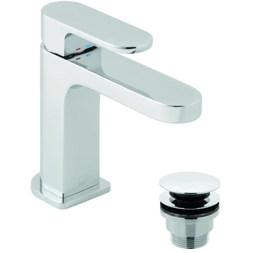 VADO Mono Basin Tap Vado Life Mono Basin Mixer Tap with Universal Waste in Chrome