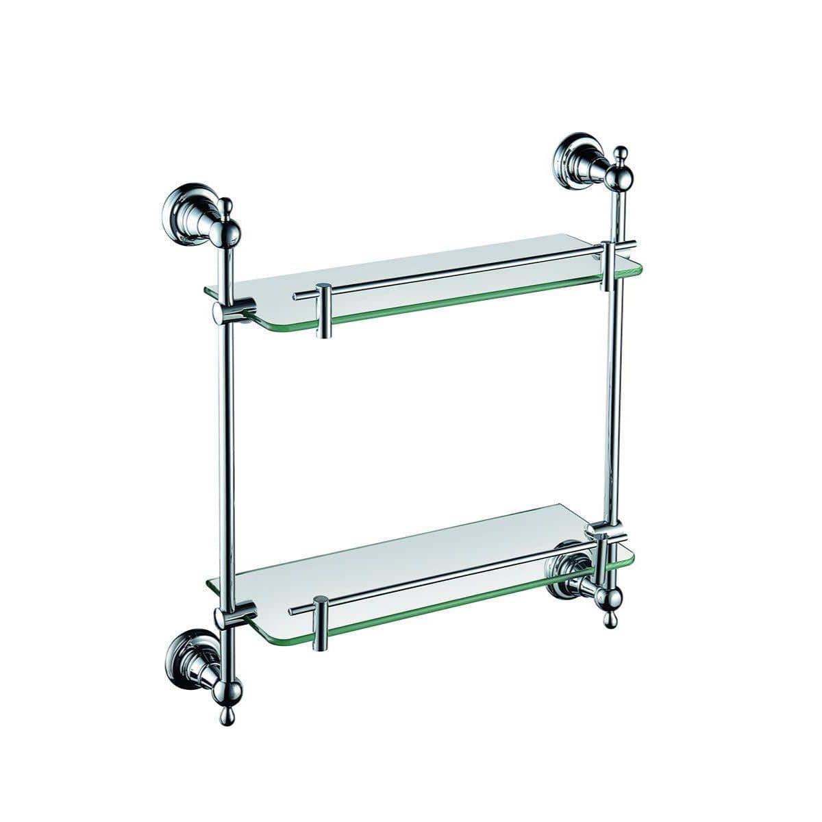 Heritage Shelf Heritage Holborn Double Glass Shelf in Chrome