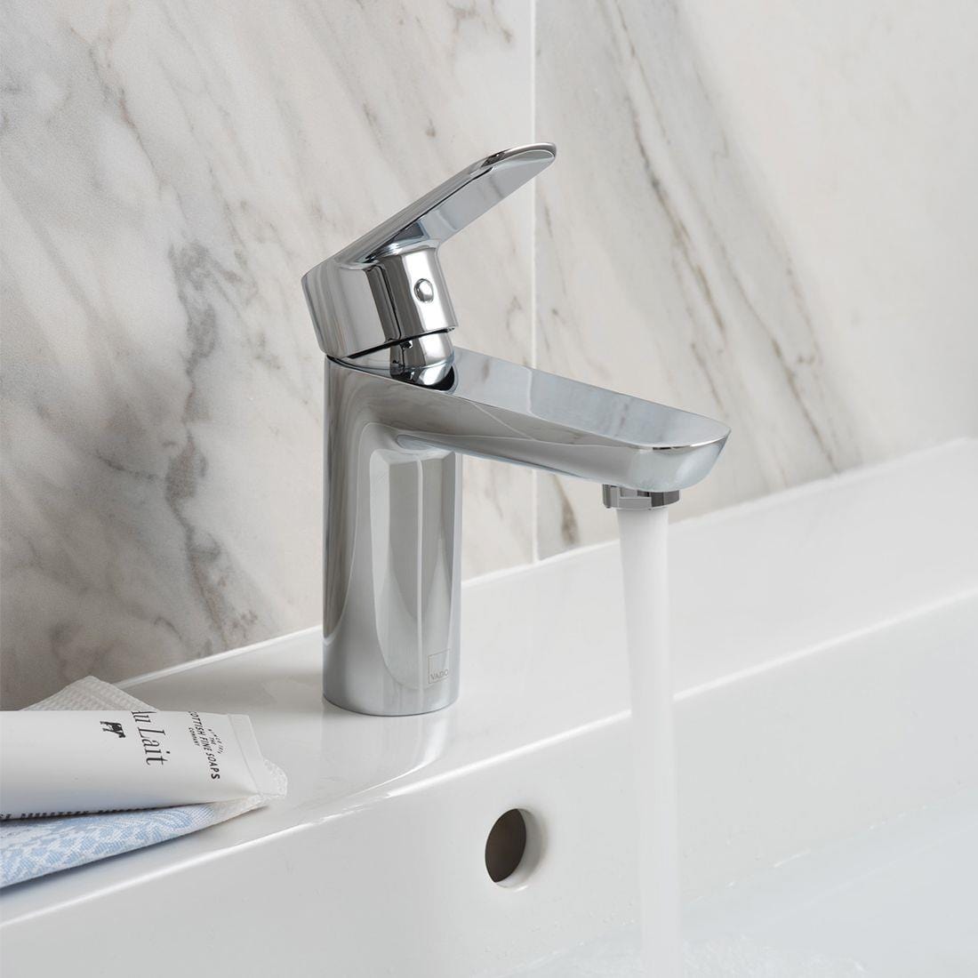 VADO Mono Basin Tap Vado Photon Mono Basin Mixer Tap with Universal Waste in Chrome