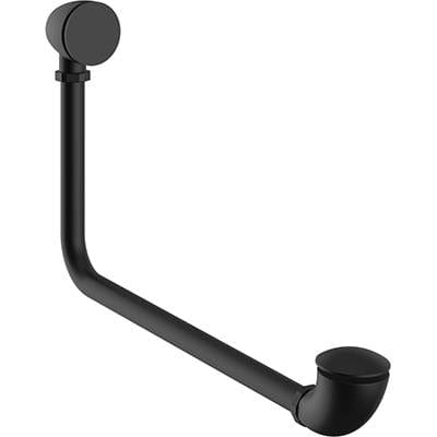 Heritage Exposed Bath Waste Matt Black Heritage Exposed Push Button Bath Waste and Overflow Kit