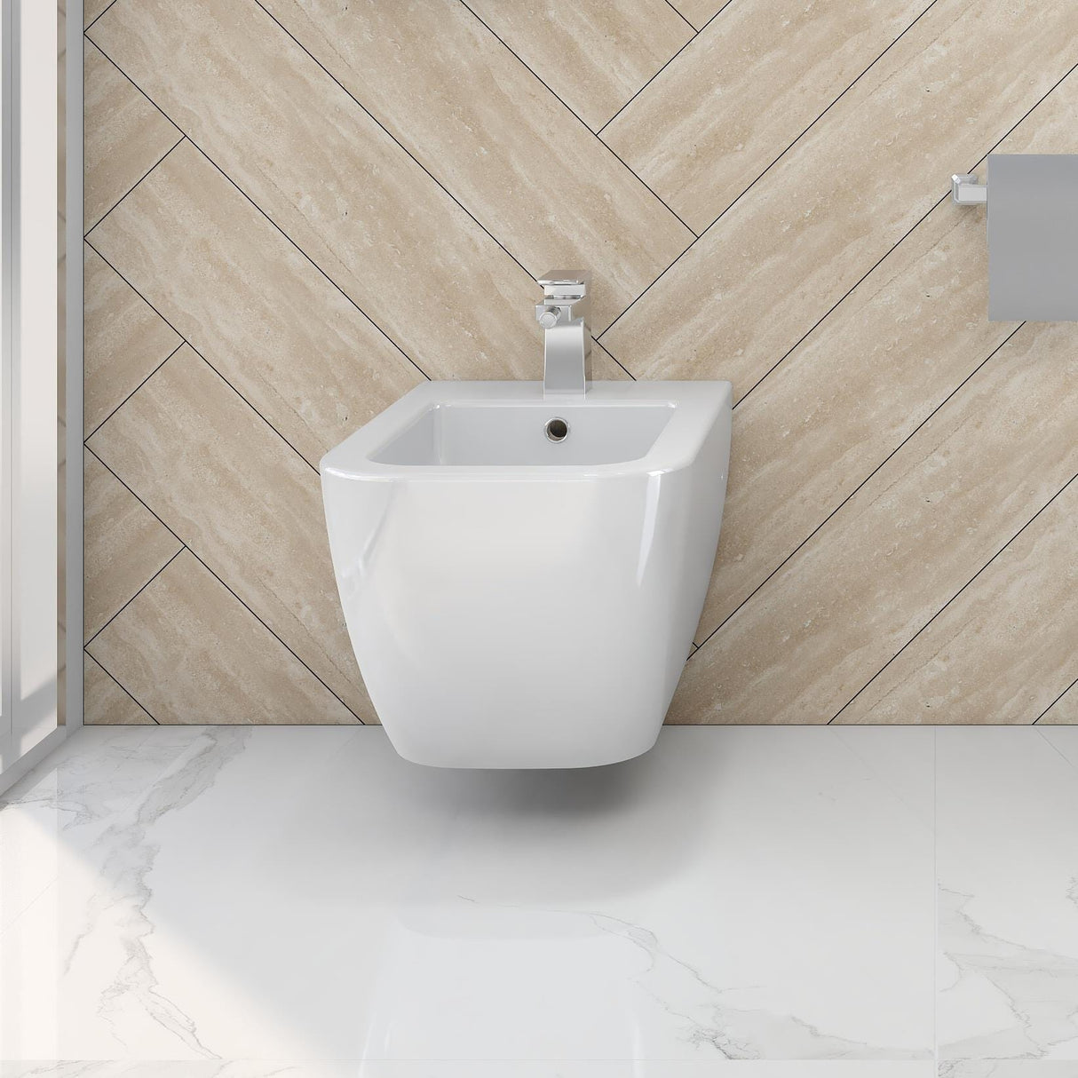 Imex Bidet Imex Essence Wall Hung Bidet in Gloss White