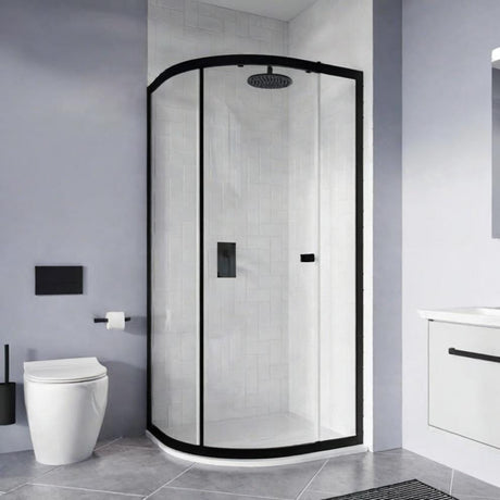 Crosswater Quadrant Shower Enclosure Matt Black / 1200 x 900mm Crosswater Clear 6 Quadrant Shower Enclosure