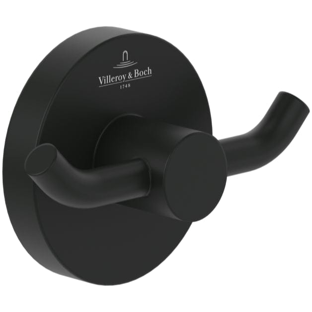 Villeroy & Boch Robe Hook Matt Black Villeroy & Boch Elements - Tender Double Robe Hook