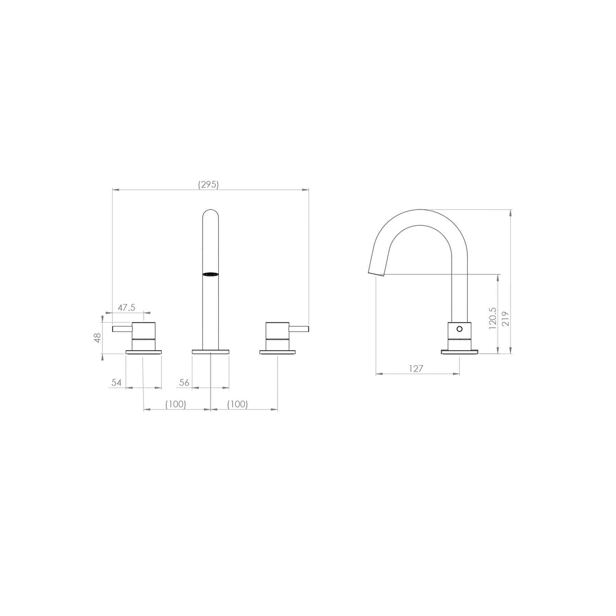 Saneux Wall Mounted Basin Tap Saneux Cos 3 Hole Deck Mounted Basin Mixer Tap in Brushed Nickel