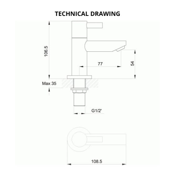 Imex Pillar Basin Tap Imex Ivo Basin Pillar Taps (Pair) with Universal Clicker Waste in Chrome