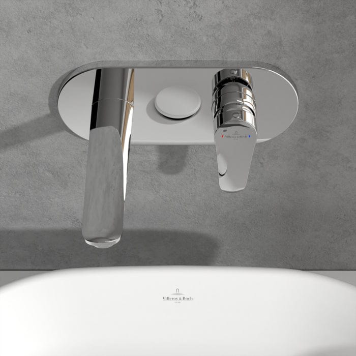 Villeroy & Boch Wall Mounted Basin Tap Villeroy & Boch O.Novo Start Wall Mounted Single Lever Basin Mixer Tap in Chrome