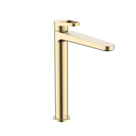 Crosswater Tall Basin Tap Brushed Brass Crosswater Lazo Tall Basin Monobloc Mixer Tap
