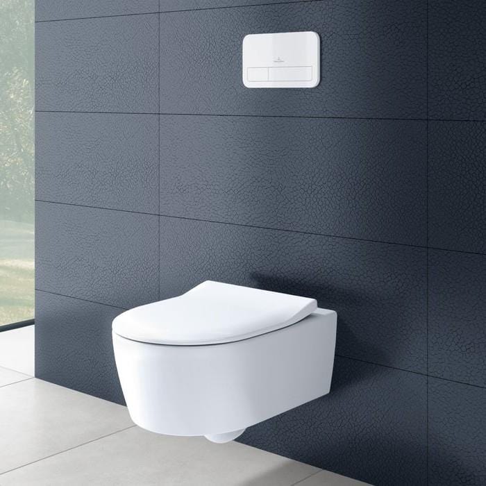 Villeroy & Boch Wall Hung Toilet Villeroy & Boch Avento Combi-Pack Wall Hung Rimless DirectFlushToilet with Slimline Soft Close Seat
