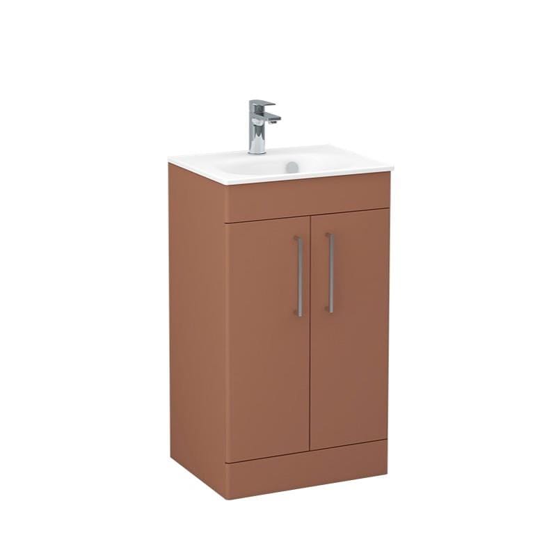 Imex Floor Standing Vanity Unit Imex Croma Floor Standing Double Door 500mm Vanity Unit with 1 Tap Hole Basin
