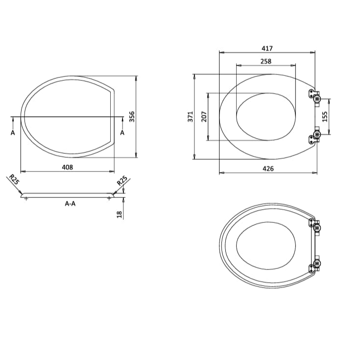 Burlington Guild Close Toilet Seat
