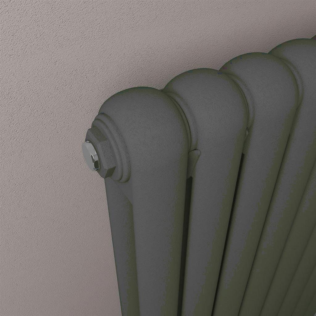 Eastbrook Column Radiator Eastbrook Rubano Straight Horizontal Traditional Column Radiator in Matt Anthracite
