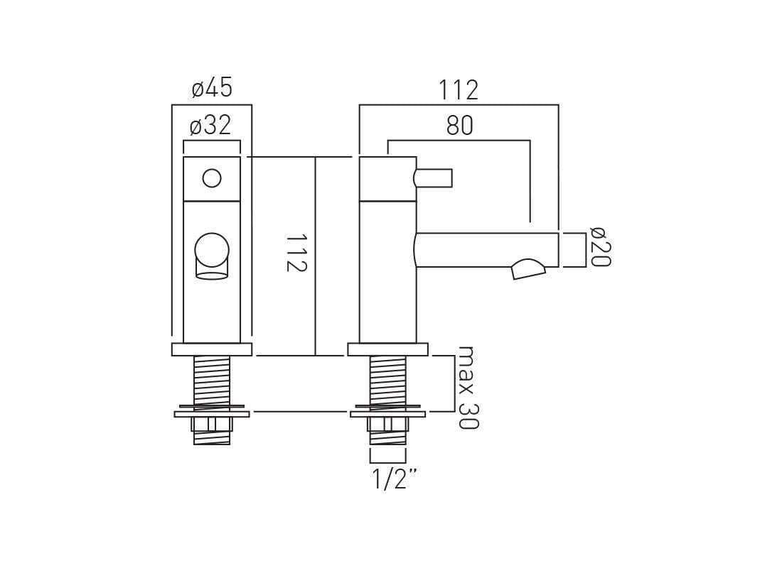 VADO Pillar Basin Tap Vado Zoo Basin Pillar Taps (Pair) - Chrome