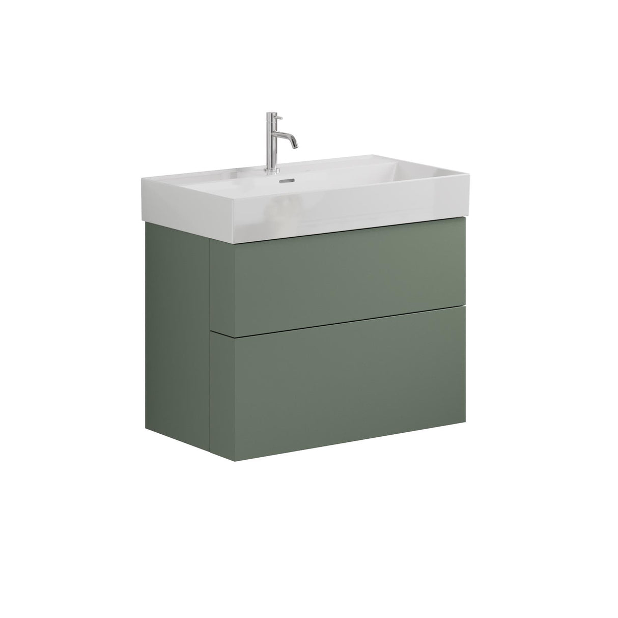 Crosswater Wall Mounted Vanity Unit Crosswater Avenue 800mm Two Drawer Wall Mounted Vanity Unit with Basin