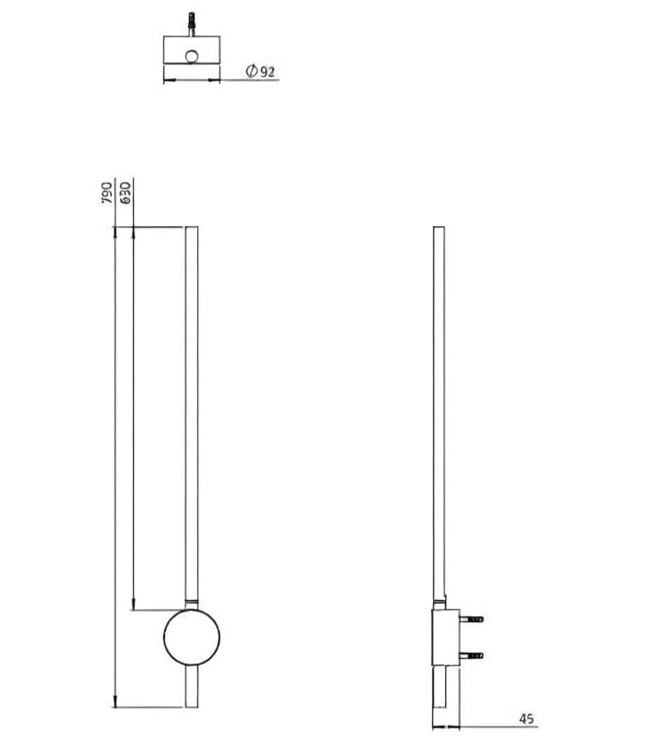 UK Bathroom Store Bathroom Lighting Crosswater Tranquil Pillar Light
