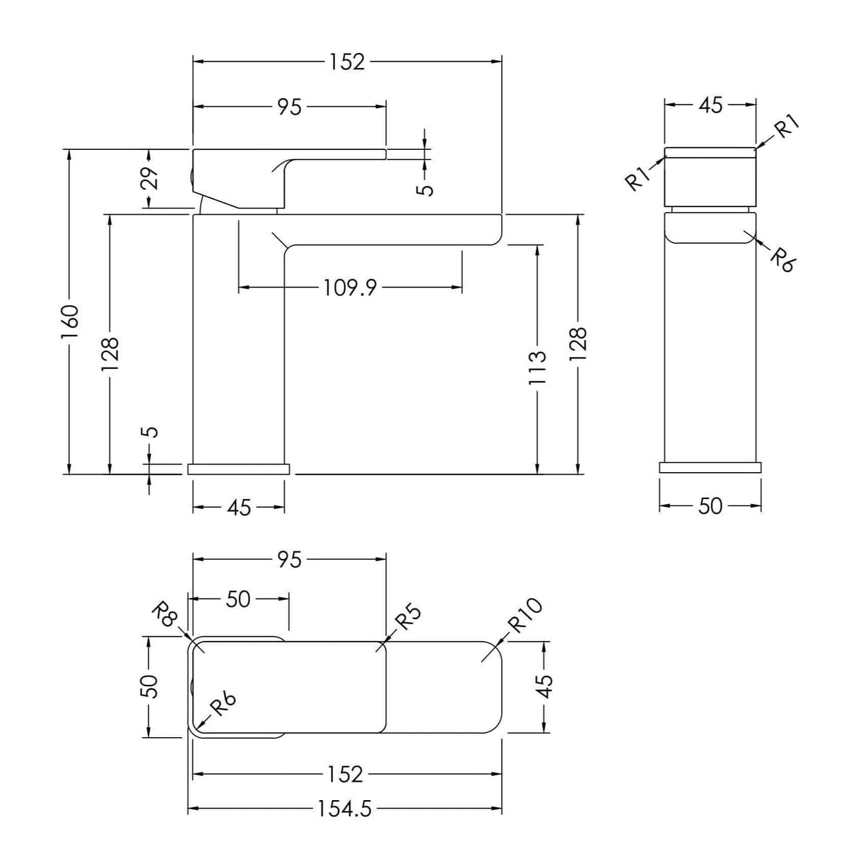Aquarius Bathrooms Mono Basin Tap Aquarius Tetra Mono Basin Mixer Tap