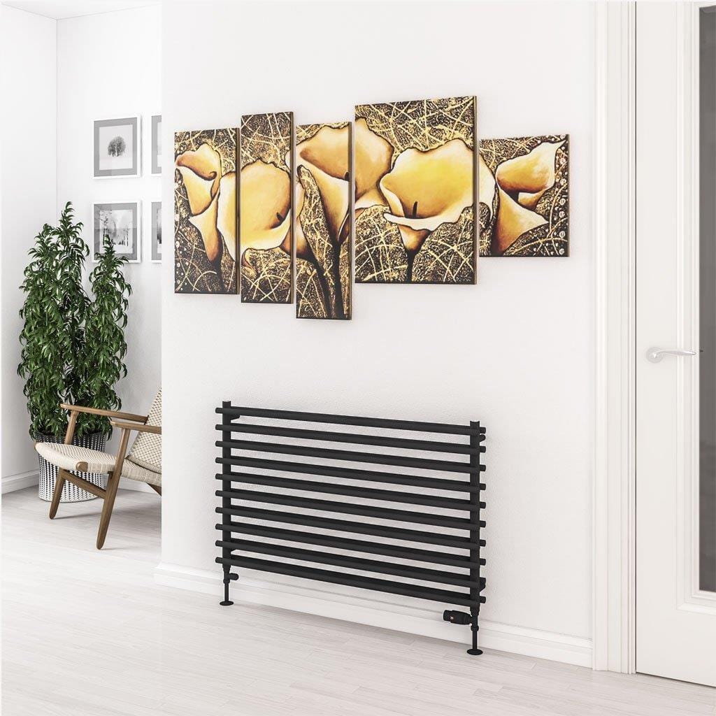 Eastbrook Designer Towel Radiator 600 x 1000mm Eastbrook Murano Horizontal Designer Radiator in Matt Black