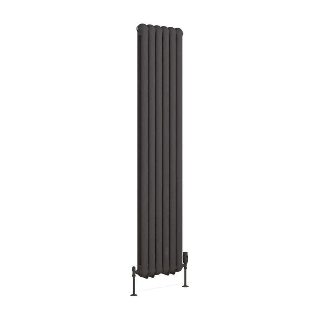 Eastbrook Column Radiator Eastbrook Rubano Straight Vertical Traditional Column Radiator in Matt Anthracite