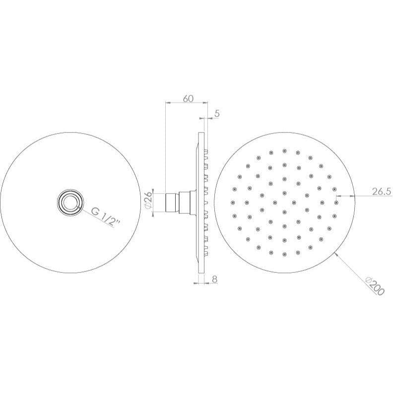 Saneux Concealed Shower Set Saneux COS 2 Outlet, 2 Handle Concealed Shower Valve Kit with Pencil Handset, Shower Head and Slider Rail