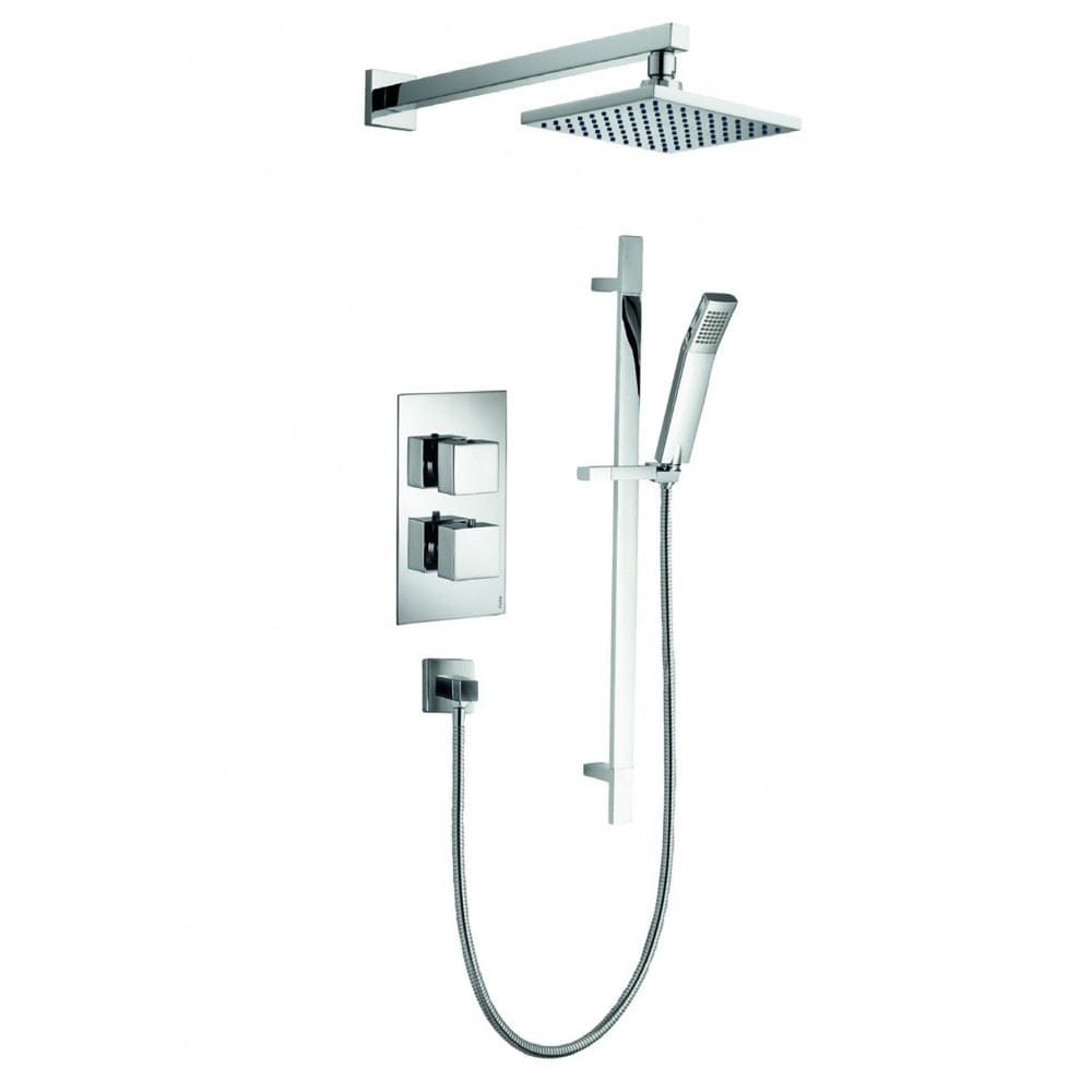 Imex Concealed Shower Set Imex Bloque 2 Handle Double Outlet Concealed Shower Set with Riser Kit