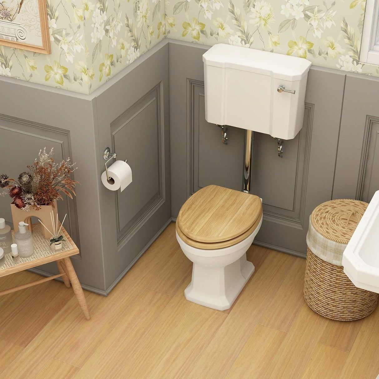 Imex Low Level Toilet Imex Wyndham Traditional Low Level Toilet with Soft Close Wooden Seat