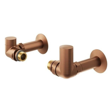 Crosswater Radiator Valve Brushed Bronze Crosswater MPRO Corner Radiator Valves