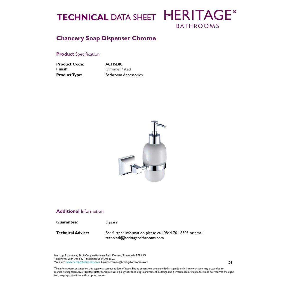 Heritage Soap Dispenser Heritage Chancery Soap Dispenser in Chrome