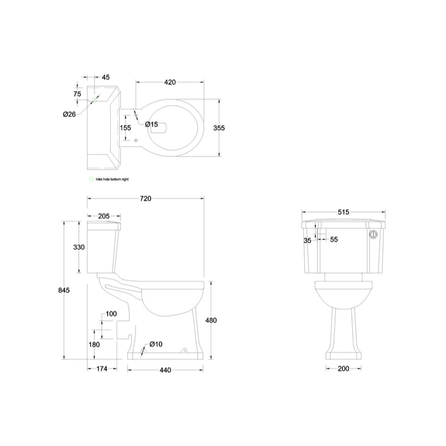 Burlington Comfort Height Toilet Burlington Regal Comfort Height Close Coupled Toilet