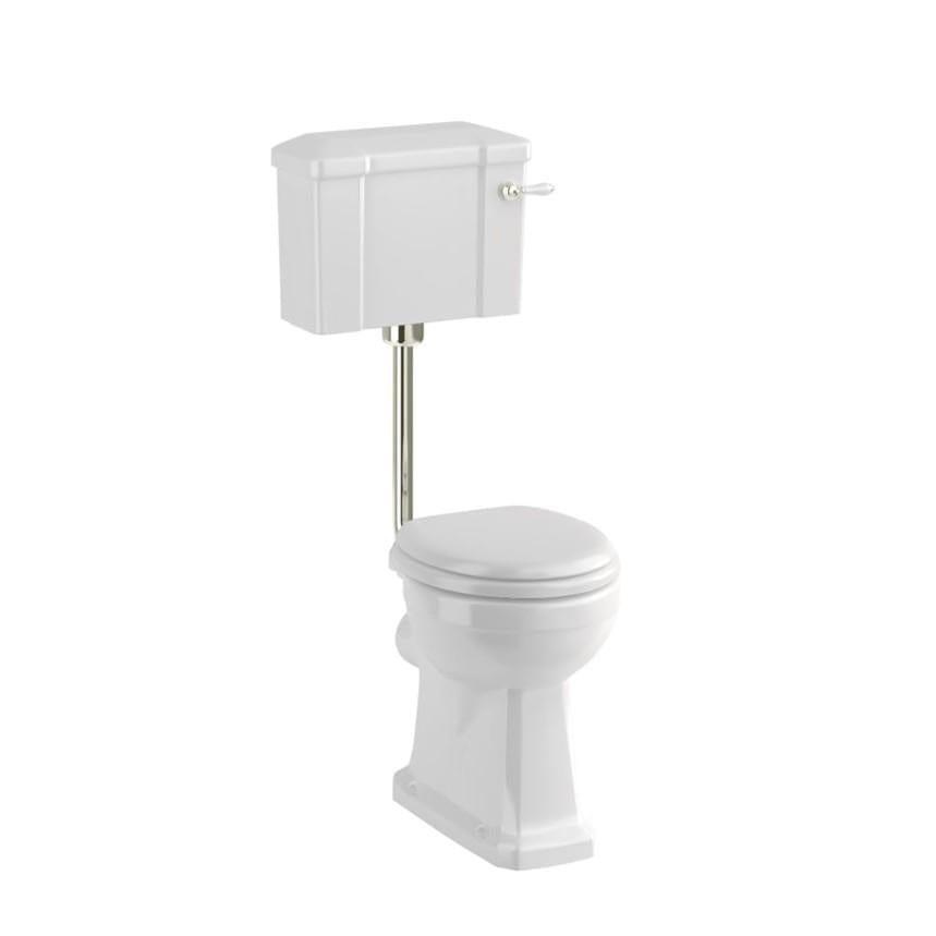 Burlington Low Level Toilet 440mm / Lever / Brushed Nickel Burlington Standard Low Level Toilet