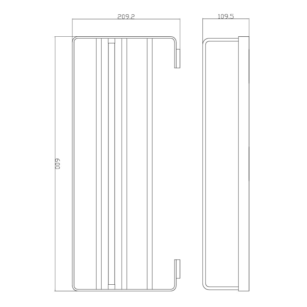 Eastbrook Towel Rails and Rings Eastbrook Vercelli Towel Rack with Bar in Chrome
