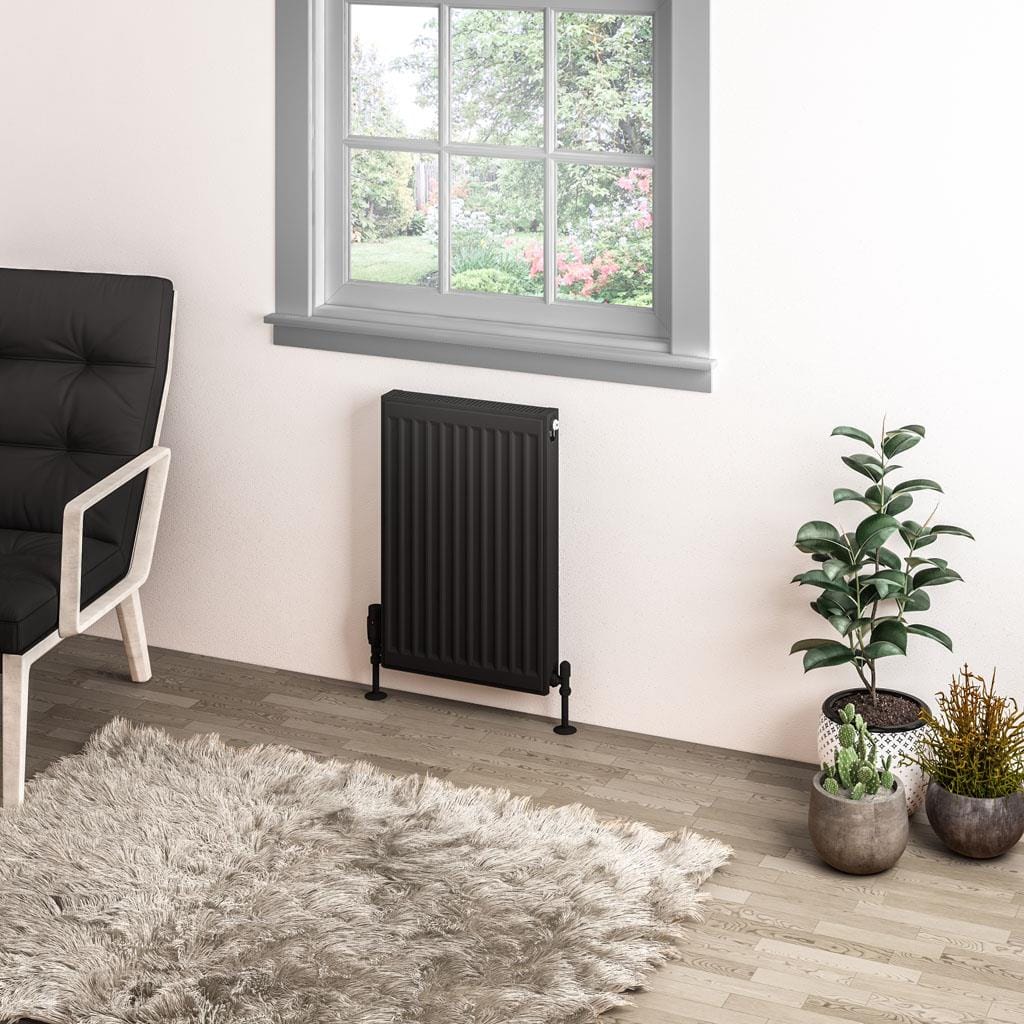 Aquarius Type 11 600 x 400mm Aquarius Type 11 Compact Panel Radiator In Matt Black