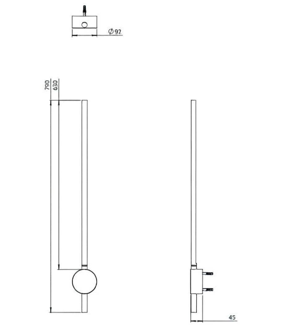 UK Bathroom Store Bathroom Lighting Crosswater Tranquil Pillar Light