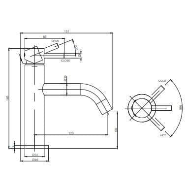Crosswater Mono Basin Tap Crosswater MPRO Monobloc Basin Mixer Tap