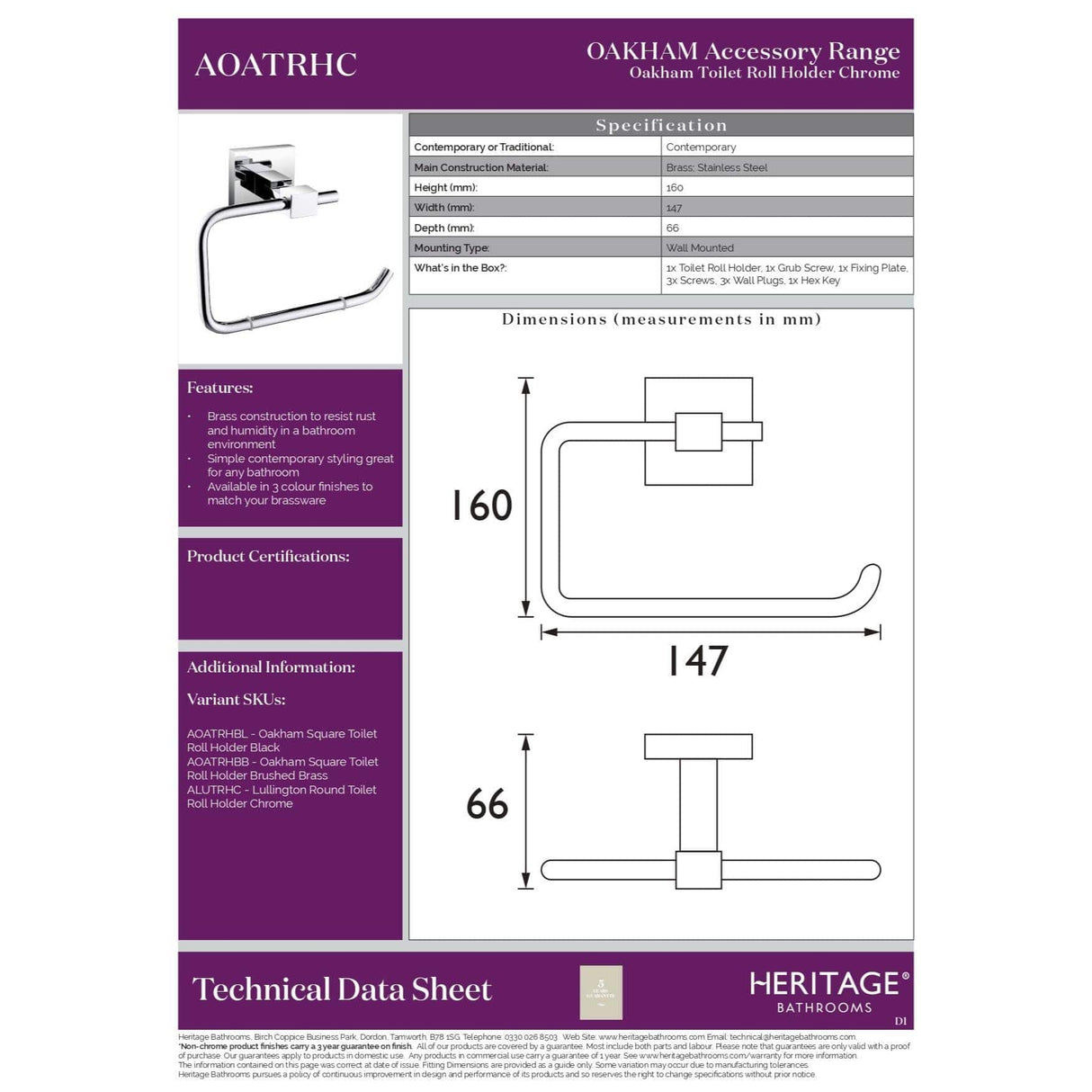 Heritage Toilet Roll Holder Heritage Oakham Toilet Roll Holder
