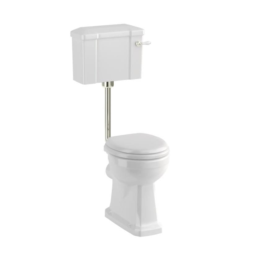 Burlington Low Level Toilet 520mm / Lever / Brushed Nickel Burlington Regal Comfort Height Low Level Toilet