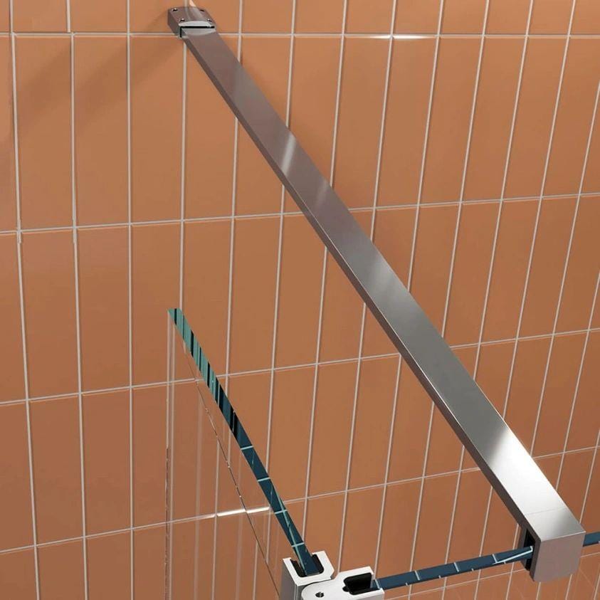 Crosswater Wetroom Accessory Polished Stainless Steel / Glass to Wall Bracing Bar Crosswater Gallery Stabilising Fixings