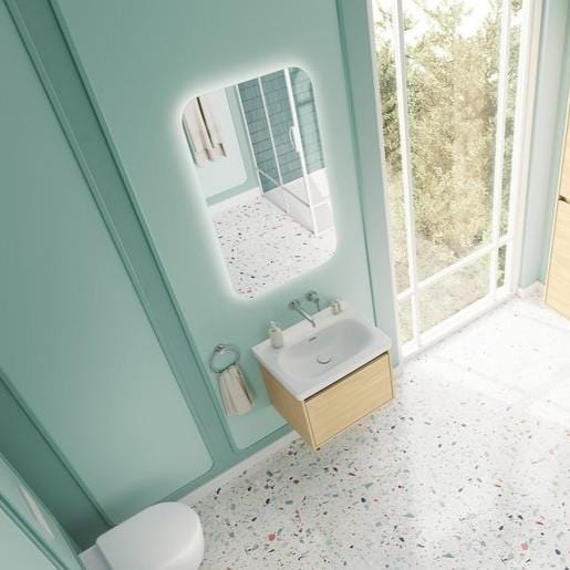 Villeroy & Boch Illuminated Mirror Villeroy & Boch More to See Lite LED Illuminated Curved Rectangular Mirror