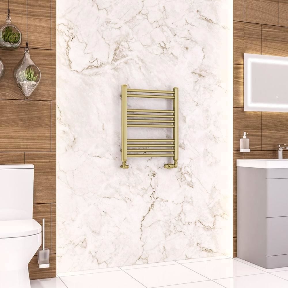 Eastbrook Wendover Straight Heated Towel Rail in Brushed Brass