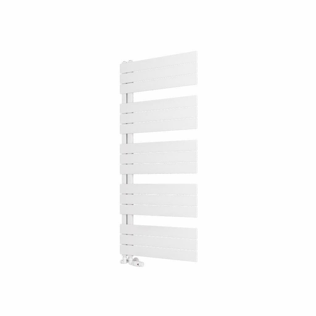 Eastbrook Designer Towel Radiator 1400 x 600 / Dual Fuel Eastbrook Helmsley Straight Vertical Designer Towel Rail in Matt White