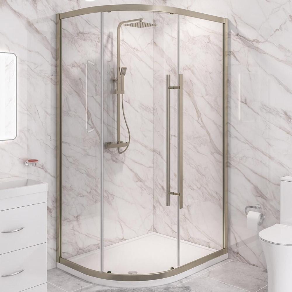Eastbrook Quadrant Shower Enclosure Brushed Brass / 1100 x 900mm Eastbrook Vantage 2000 Quadrant Shower Enclosure