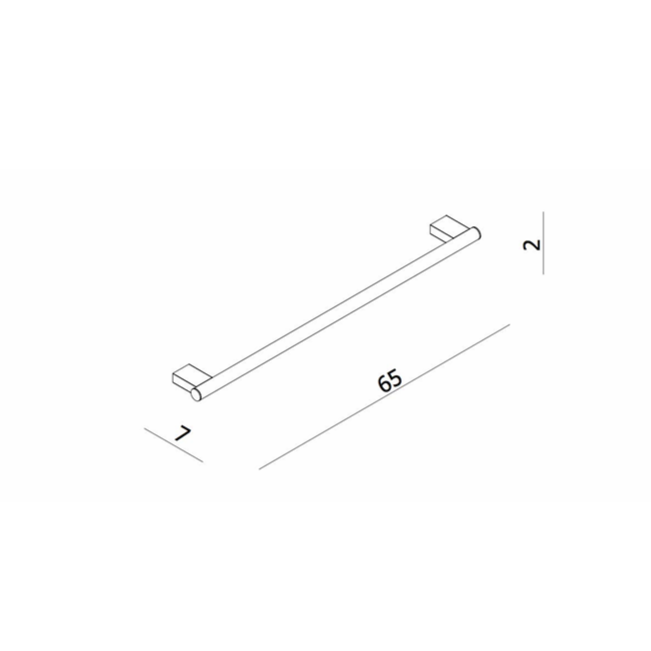 Crosswater MPRO Single Towel Rail 650mm in Chrome